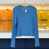 REFORMATION RIBBED TOPS BLUE XL