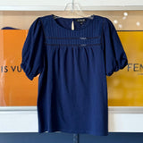 J CREW PUFF SLEEVE TOPS NAVY S