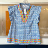 THML PRINT TOPS BLUE S