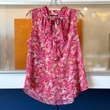 T TAHARI FLORAL TOPS PINK M