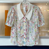 MAJE PRINT TOPS WHITE M