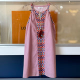 THML STRIPED DRESSES RED S