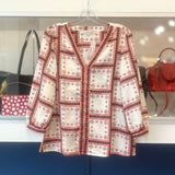 LOFT PRINT TOPS SALMON M