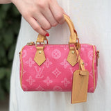 LOUIS VUITTON NANO SPEEDY CROSSBODYS ROSE RUBAN