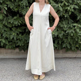 TOTEME SLEEVELESS DRESSES CREAM S
