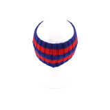 GUCCI SYLVIE WOOL KNIT WEB HEADBAND ACCESSORIES RED/BLUE M