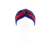 GUCCI SYLVIE WOOL KNIT WEB HEADBAND ACCESSORIES RED/BLUE M
