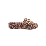 GOODAMERICAN PLATFORM SANDALS LEOPARD 6.5