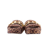 GOODAMERICAN PLATFORM SANDALS LEOPARD 6.5