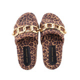 GOODAMERICAN PLATFORM SANDALS LEOPARD 6.5