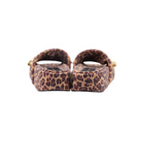 GOODAMERICAN PLATFORM SANDALS LEOPARD 6.5