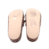 GOODAMERICAN PLATFORM SANDALS LEOPARD 6.5