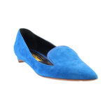 RUPERT SANDERSON JOCOSE POINTED TOE SUEDE FLATS BLUE 39 EU | 8 US