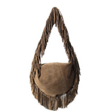 MICHAEL KORS SUEDE FRINGE HOBOS TAUPE