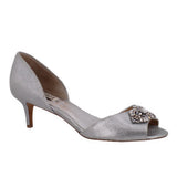 BADGLEY MISCHKA CRYSTAL HEELS SILVER 9.5 US