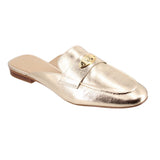 MICHAEL KORS LEATHER LOAFERS GOLD 7.5