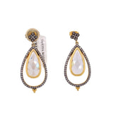 FREIDA ROTHMAN CUBIC ZIRCONIA PEAR SHAPED EARRINGS