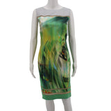 ELIE TAHARI PRINT DRESSES GREEN M