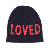 GUCCI LOVED SEQUIN BEANIE HATS NAVY S