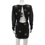 DUNDAS JEWELED DRESSES BLACK XS