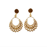 AJS DESIGN 22K GOLD PLATED DROP EARRINGS