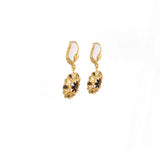 LA VIE PARISIENNE 14K GOLD PLATED ENAMEL EARRINGS