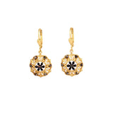 LA VIE PARISIENNE 14K GOLD PLATED ENAMEL EARRINGS