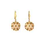 LA VIE PARISIENNE 14K GOLD PLATED ENAMEL EARRINGS