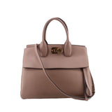 FERRAGAMO LARGE STUDIO SATCHELS TAUPE