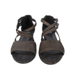 EILEEN FISHER KYRA SUEDE HEELED SANDALS BLACK 8.5 US