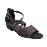 EILEEN FISHER KYRA SUEDE HEELED SANDALS BLACK 8.5 US
