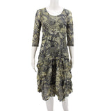 COMFY PRINT DRESSES GRAY S