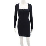 JON SIMKHAI RIBBED DRESSES BLACK S