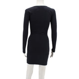 JON SIMKHAI RIBBED DRESSES BLACK S