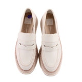 DOLCE VITA TIEKO FAUX LEATHER PENNY LOAFER PLATFORM CREAM 8 US