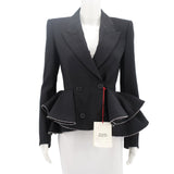 ALEXANDER MCQUEEN ZIPPER BLAZERS BLACK S