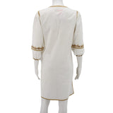 GRETCHEN SCOTT BEADED DRESSES CREAM XL