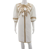 GRETCHENSCOTT BEADED DRESSES CREAM XL