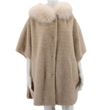 NOI REVERSIBLE ALPACA OUTERWEAR CREAM ONE SIZE