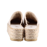 DKNY RICKI ESPADRILLE PLATFORM SANDALS CREAM 8 US