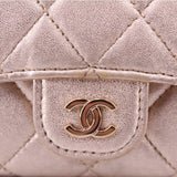 CHANEL METALLIC LAMBSKIN MICRO BELT BAGS GOLD