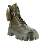 PRADA MONOLITH COMBAT BOOTS GREEN 38.5 EU | 7.5 US