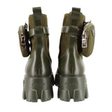 PRADA MONOLITH COMBAT BOOTS GREEN 38.5 EU | 7.5 US