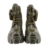 PRADA MONOLITH COMBAT BOOTS GREEN 38.5 EU | 7.5 US