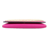 CHRISTIAN LOUBOUTIN MACARON SPIKE STUD WRISTLET WALLETS PINK