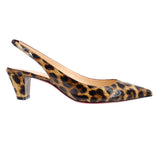 CHRISTIAN LOUBOUTIN PATENT LEATHER HEELS LEOPARD 39.5 EU | 8 US