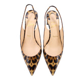 CHRISTIAN LOUBOUTIN PATENT LEATHER HEELS LEOPARD 39.5 EU | 8 US