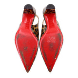 CHRISTIAN LOUBOUTIN PATENT LEATHER HEELS LEOPARD 39.5 EU | 8 US