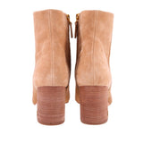 TORY BURCH BROOKE 70MM SUEDE ANKLE BOOTIES TAN 10 US