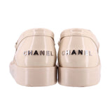 CHANEL PATENT LOAFERS CREAM 39.5 EU | 8.5 US